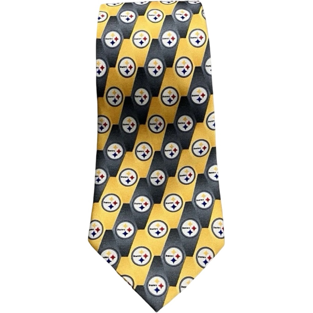 Pittsburgh Steelers Logo Tie NFL VTG Silk